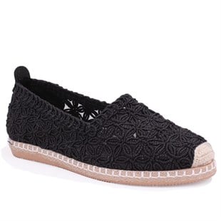 Dagoster DZA07-115526380 Siyah Triko Günlük Espadril Kadın Ayakkabı