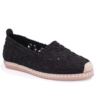 Dagoster DZA07-115526380 Siyah Triko Günlük Espadril Kadın Ayakkabı