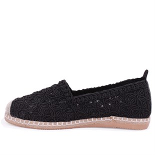 Dagoster DZA07-115526380 Siyah Triko Günlük Espadril Kadın Ayakkabı