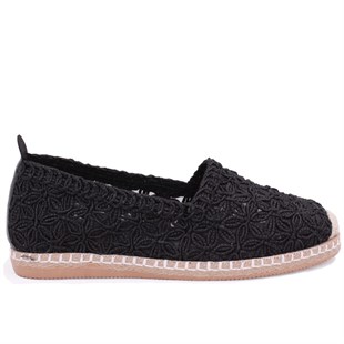 Dagoster DZA07-115526380 Siyah Triko Günlük Espadril Kadın Ayakkabı