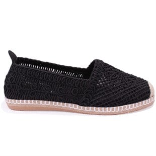 Dagoster DZA07-115526703 Siyah Triko Günlük Espadril Kadın Ayakkabı