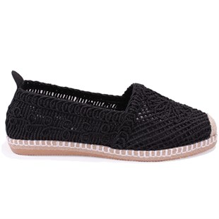 Dagoster DZA07-115526703 Siyah Triko Günlük Espadril Kadın Ayakkabı