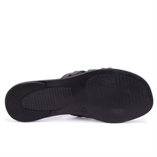 Dagoster DZA07-1270025 Siyah Günlük Ortopedik Düz Taban Spor Kadın Terlik