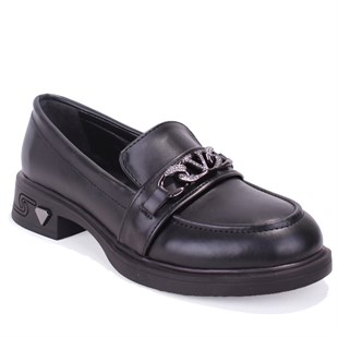 Dagoster DZA07-1270302 Siyah Günlük Loafer  Kadın Ayakkabı