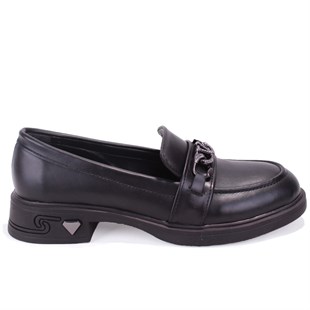 Dagoster DZA07-1270302 Siyah Günlük Loafer  Kadın Ayakkabı