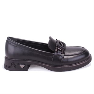 Dagoster DZA07-1270309 Siyah Günlük Loafer  Kadın Ayakkabı