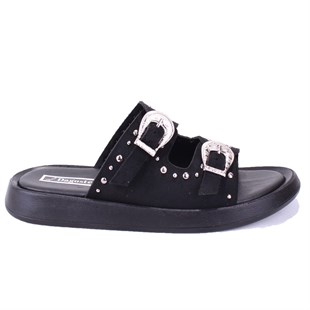 Dagoster DZA07-1290804 Siyah Ortopedik Günlük Spor Kadın Terlik