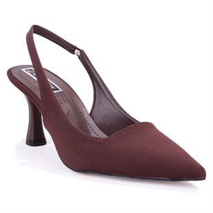 Dagoster DZA07-1296052 Kahve 7,5 cm İnce Topuklu Klasik Kadın Ayakkabı