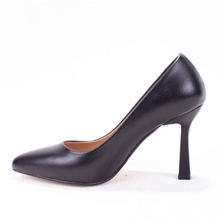 Dagoster DZA07-388451 Siyah 9 cm İnce Topuklu Stiletto Kadın Ayakkabı