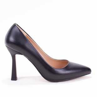 Dagoster DZA07-388451 Siyah 9 cm İnce Topuklu Stiletto Kadın Ayakkabı