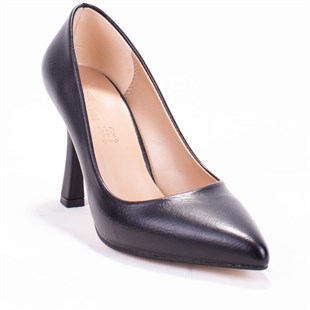 Dagoster DZA07-388451 Siyah 9 cm İnce Topuklu Stiletto Kadın Ayakkabı