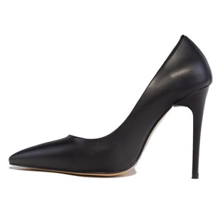 Dagoster DZA07-388460 Siyah 10,5 cm İnce Topuklu Stiletto Kadın Ayakkabı
