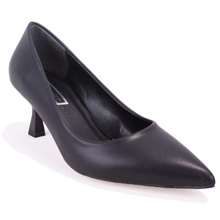 Dagoster DZA07-388499 Siyah 6 cm İnce Topuklu Stiletto Kadın Ayakkabı