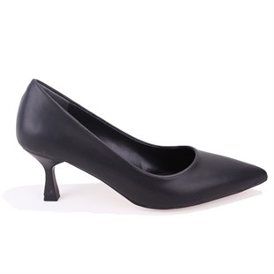 Dagoster DZA07-388499 Siyah 6 cm İnce Topuklu Stiletto Kadın Ayakkabı