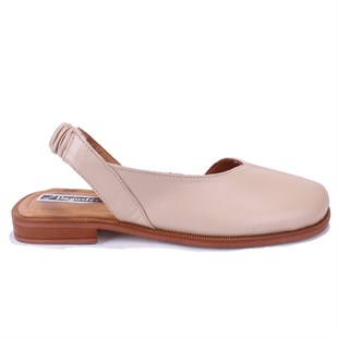 Dagoster DZA07-60216233 Bej Günlük Ortopedik Deri Spor Kadın sandalet