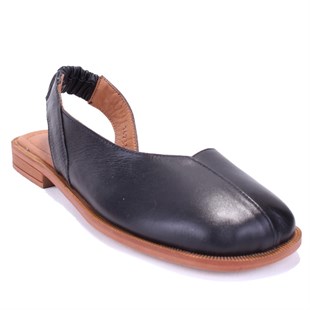 Dagoster DZA07-60216233 Siyah Günlük Ortopedik Deri Spor Kadın sandalet