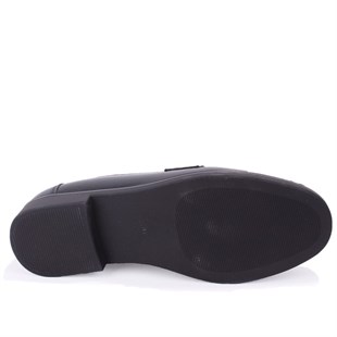 Dagoster DZA07-6826186 Siyah Rugan Günlük Loafer  Kadın Ayakkabı