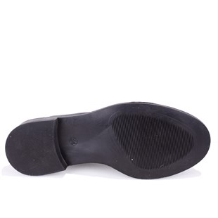 Dagoster DZA07-863701 Siyah Rugan Günlük Loafer  Kadın Ayakkabı
