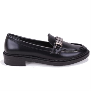 Dagoster DZA07-863702 Siyah Günlük Loafer  Kadın Ayakkabı