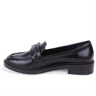 Dagoster DZA07-863705 Siyah Günlük Loafer  Kadın Ayakkabı