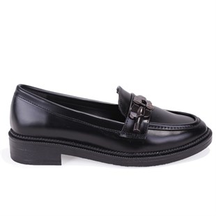 Dagoster DZA07-863705 Siyah Günlük Loafer  Kadın Ayakkabı