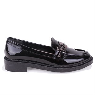 Dagoster DZA07-863705 Siyah Rugan Günlük Loafer  Kadın Ayakkabı