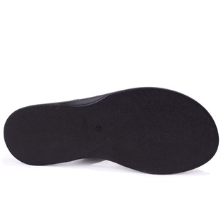 Dagoster DZA07-869132 Siyah Günlük Ortopedik Düz Taban Spor Kadın Terlik