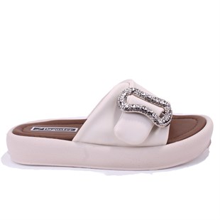 Dagoster DZA07-889033 Ekru Ortopedik Günlük Spor Kadın Terlik