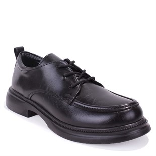 Dagoster DZA07-8892550 Siyah Günlük Bağcıklı Loafer  Kadın Ayakkabı
