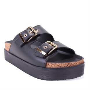 Dagoster DZA07-89023 Siyah Ortopedik Günlük Spor Kadın Terlik