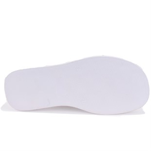 Dagoster DZA07-890784 Beyaz Ortopedik Günlük Taşlı  Kadın Terlik