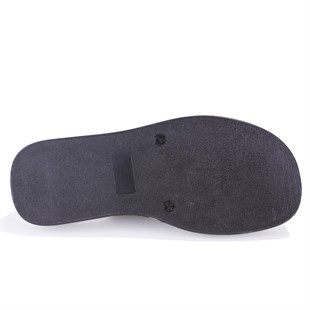 Dagoster DZA07-890784 Siyah Ortopedik Günlük Taşlı  Kadın Terlik