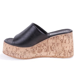 Dagoster DZA07-8961510 Siyah Ortopedik Günlük Feta Taban  Kadın Terlik