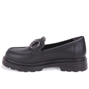 Dagoster DZA07-90830 Siyah Günlük Loafer  Kadın Ayakkabı