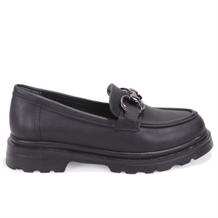 Dagoster DZA07-90830 Siyah Günlük Loafer  Kadın Ayakkabı