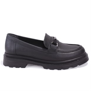 Dagoster DZA07-90834 Siyah Günlük Loafer  Kadın Ayakkabı