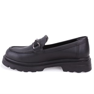 Dagoster DZA07-90834 Siyah Günlük Loafer  Kadın Ayakkabı