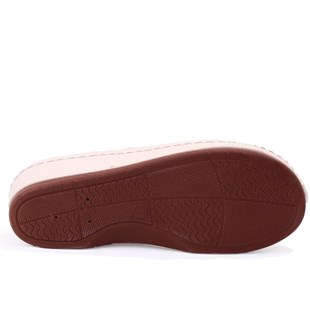 Dagoster DZA37-1801 Bej Günlük Ortopedik Burun Kapalı Kadın Terlik