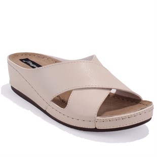 Dagoster DZA37-1802 Bej Günlük Ortopedik Kadın Terlik