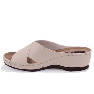 Dagoster DZA37-1802 Bej Günlük Ortopedik Kadın Terlik