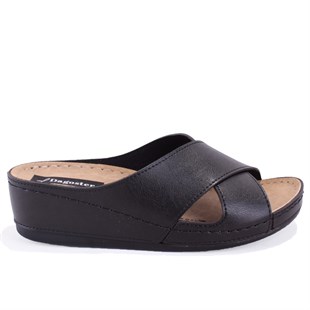 Dagoster DZA37-1802 Siyah Günlük Ortopedik Kadın Terlik