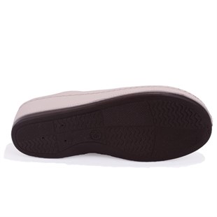 Dagoster DZA37-1803 Bej Günlük Ortopedik Burun Kapalı Kadın Terlik