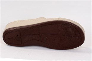 Dagoster DZA37-1810 Bej Günlük Ortopedik Kadın Sandalet