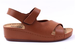 Dagoster DZA37-1810 Taba Günlük Ortopedik Kadın Sandalet