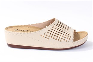 Dagoster DZA37-1825 Bej Günlük Ortopedik Kadın Terlik