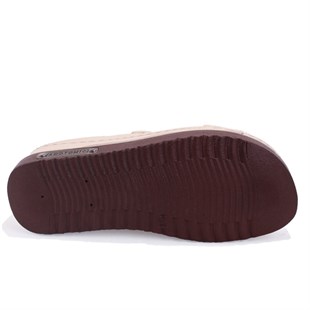 Dagoster DZA37-3001 Bej  Günlük Ortopedik  Kadın Terlik