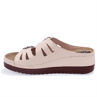 Dagoster DZA37-3001 Bej  Günlük Ortopedik  Kadın Terlik