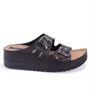 Dagoster DZA37-3001 Siyah  Günlük Ortopedik  Kadın Terlik