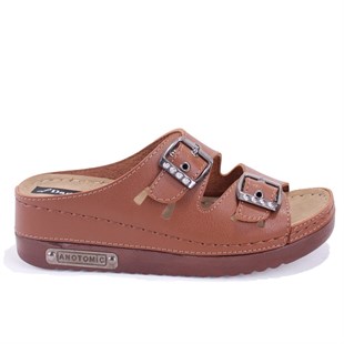 Dagoster DZA37-3001 Taba  Günlük Ortopedik  Kadın Terlik