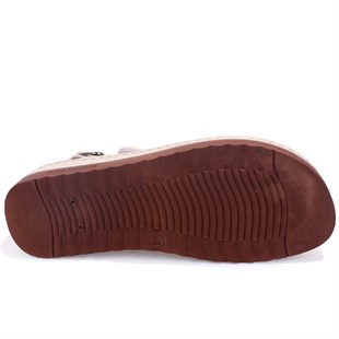 Dagoster DZA37-3014 Bej Günlük Ortopedik Kadın Sandalet